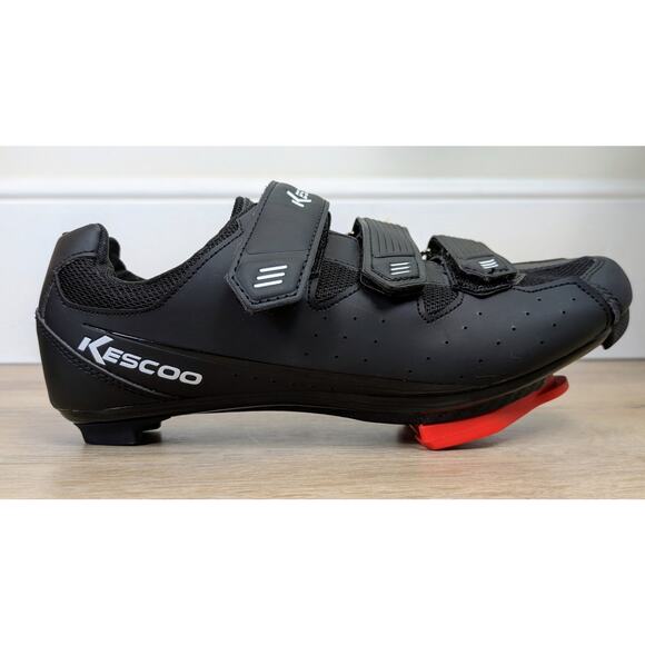 Kescoo Cycling Shoes Unisex Size 5.5, 7.5 Black Mesh Delta Cleats Installed - Picture 12 of 12